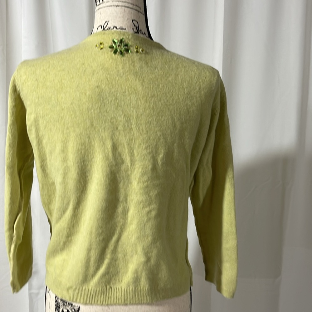 Free People Soft Green Beaded Cardigan - Picture 7 of 12